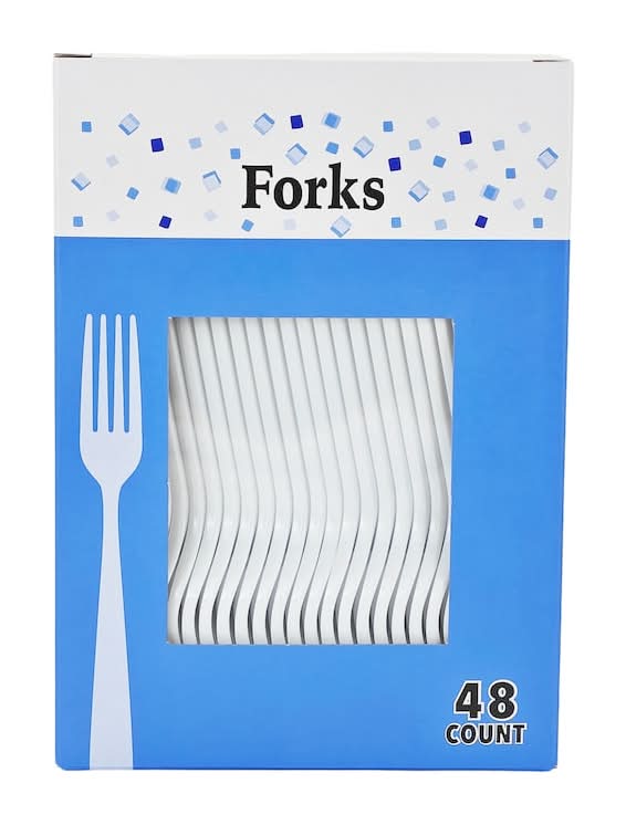 Everyday White Plastic Forks (48 ct)