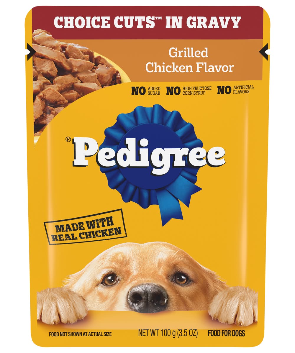 Pedigree Choice Cuts in Gravy Grilled Chicken Flavor Food For Dogs