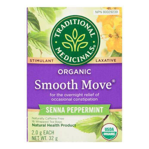 Real Salt Organic Smooth Move Senna Peppermint Tea Bags (16 x 2 g)