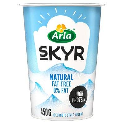 Arla Skyr Natural Icelandic High Protein Fat Free Yogurt (450g)