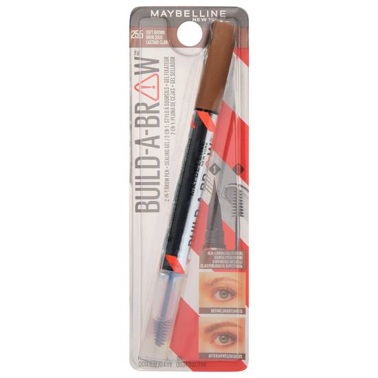 Maybelline Build-A-Brow 2-in-1 Brow Pen + Sealing Gel (255 soft brown)