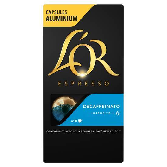 L'or espresso café décafeiné en capsules intensité 6 (10 pcs)