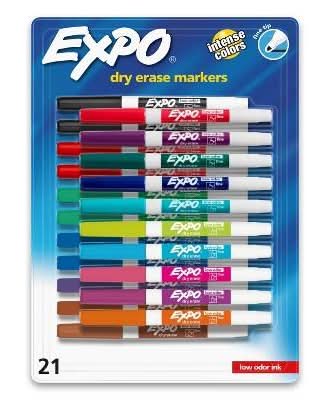 Expo Dry Erase Markers Fine Tip, Assorted (21 ct)