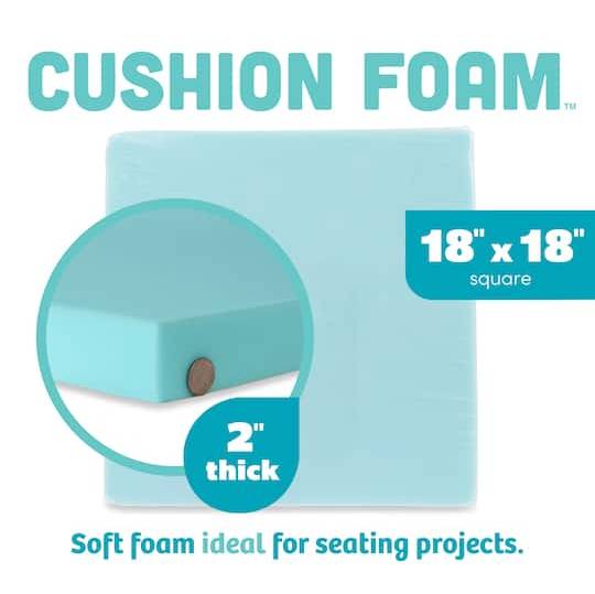 Fairfield Soft Support Square Cushion Foam Pad, 18x18x2 in