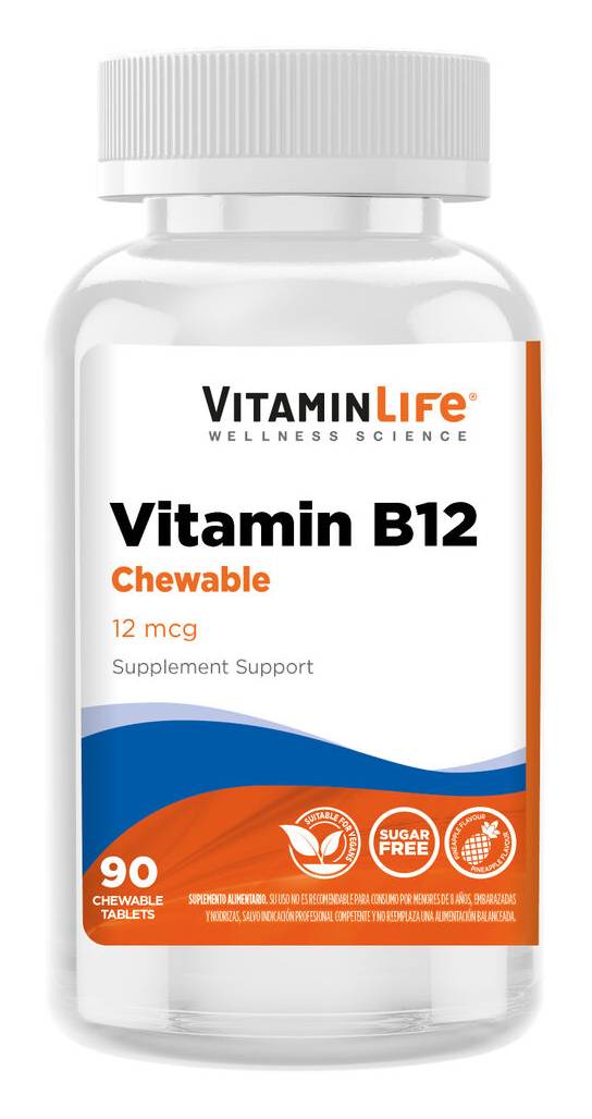 VitaminLife Vitamina B12 Masticable 90 Tabletas