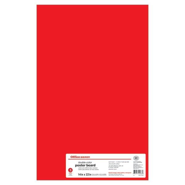 Office Depot Red/Green Brand Dual Color Poster Board