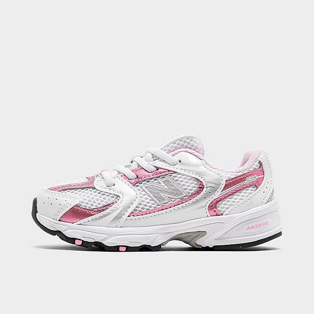 New Balance Girls Toddler Casual Shoes, 9.0, White/Pink Sugar