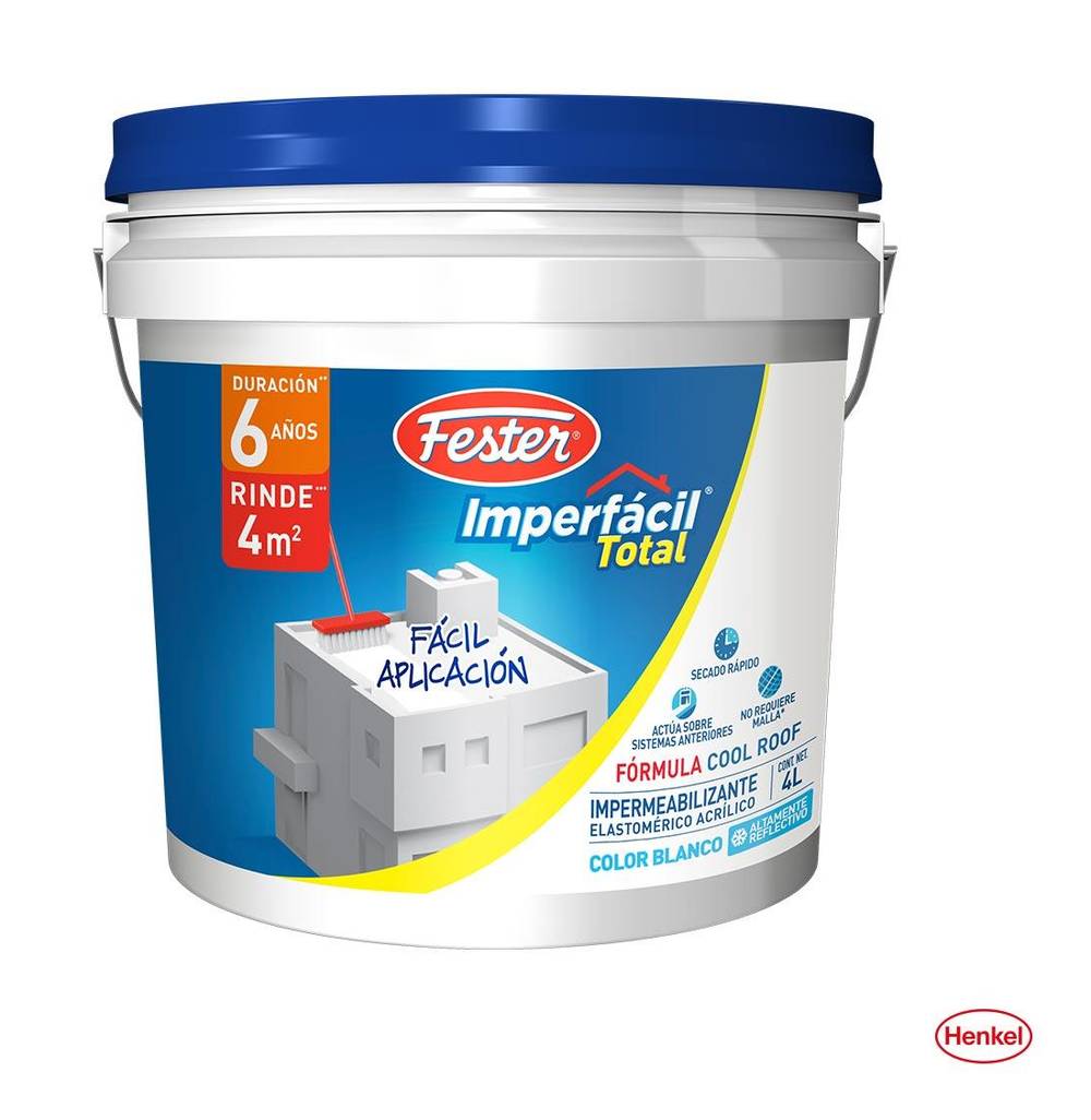 Fester · Impermeabilizante imperfácil total, blanco (4 L)