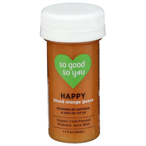 So Good So You Happy Blood Orange Guava Organic Cold Pressed Probiotic Shot