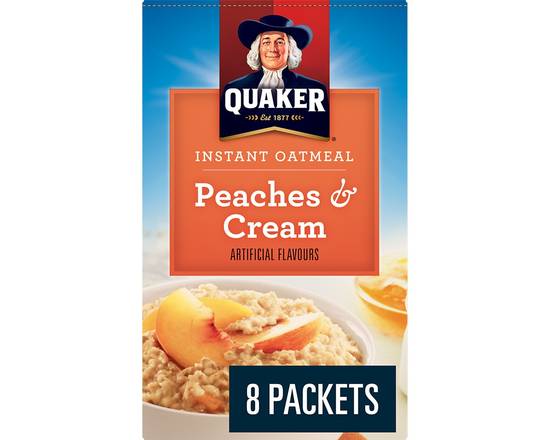 Quaker · Pêches crème - Peaches & cream instant oatmeal (264 g)
