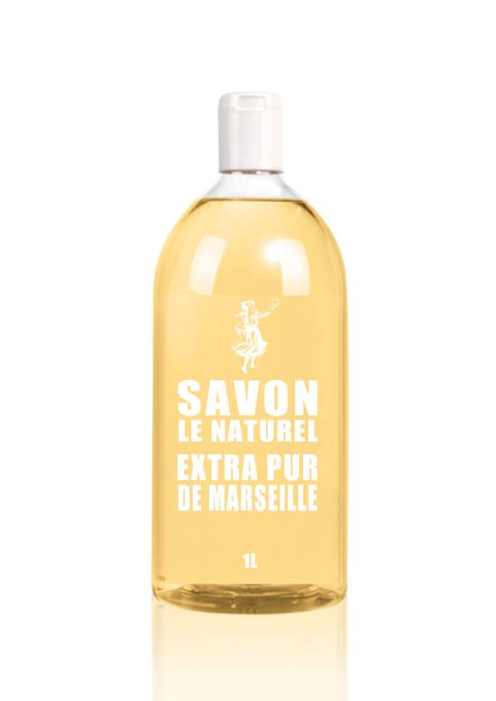 Savon Le Naturel - Liquide extra pur de Marseille recharge universelle flacon (1L)