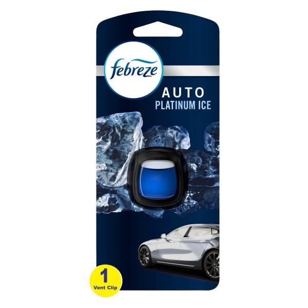 Febreze Odor-Eliminating Auto Air Freshener Vent Clip, Platinum Ice