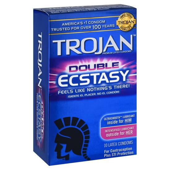 Trojan Double Ecstasy Condoms, ( 10 ct)