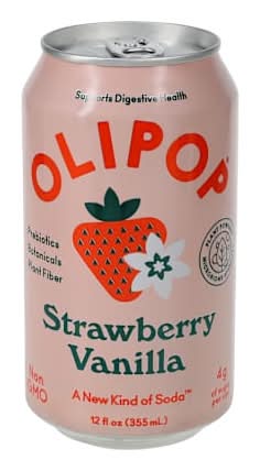 Olipop Healthy Prebiotic Soda 12oz Strawberry Vanilla