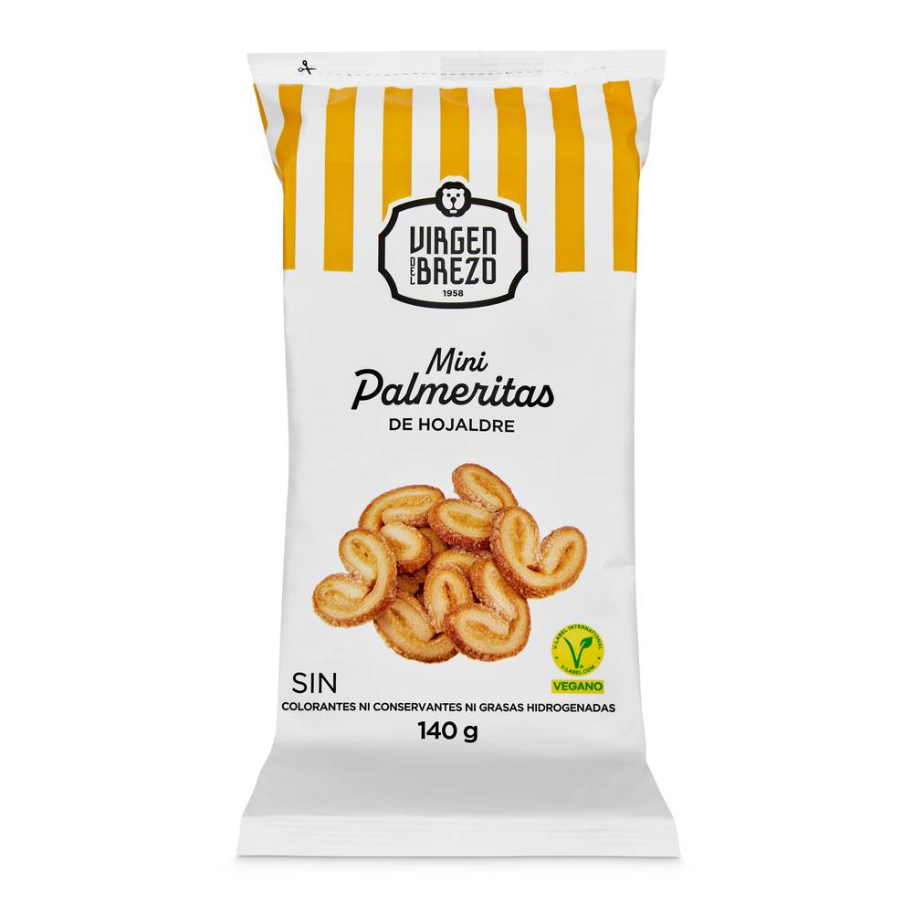 Mini Palmeritas De Hojaldre Virgen Del Brezo Bolsa 140 G