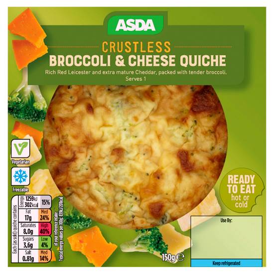 Asda Crustless Broccoli & Cheese Quiche 150g