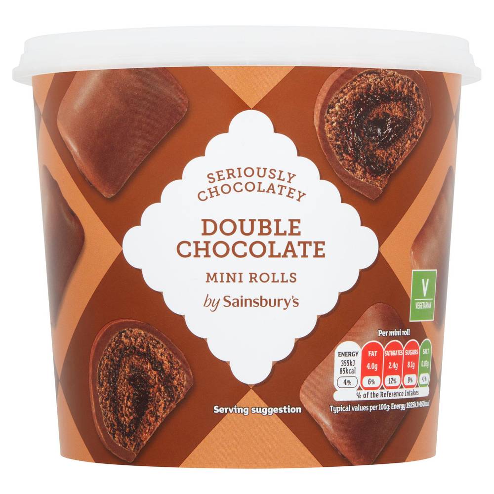 Sainsbury's Double Chocolate Mini Rolls 295g