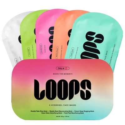Loops Assorted Hydrogel Masks Facial Treatment Variety pack (5.29 oz, 5 ct)