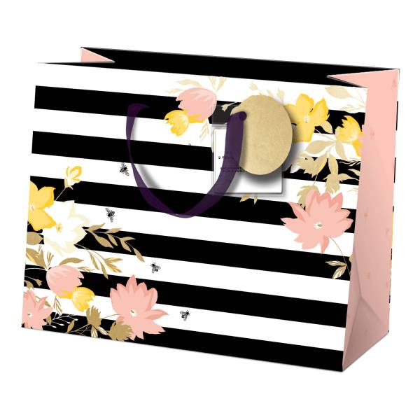 Amscan Lady Jayne Gift Bag Medium, Pink Florals