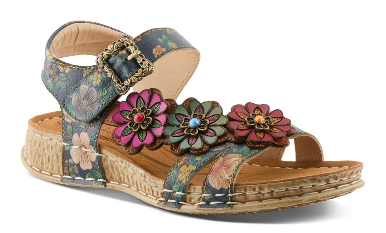 L'Artiste Alldayer Sandal (Navy/Multicolor Medium - EU 37 / US 6.5-7)