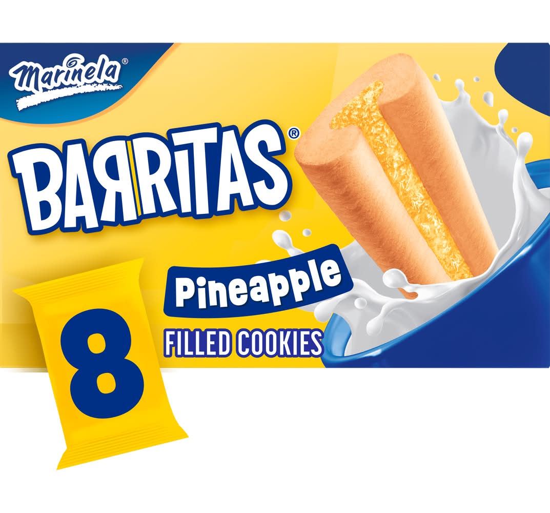 Marinela Barritas Filled Cookies, Pineapple (2.88 oz, 8 ct)