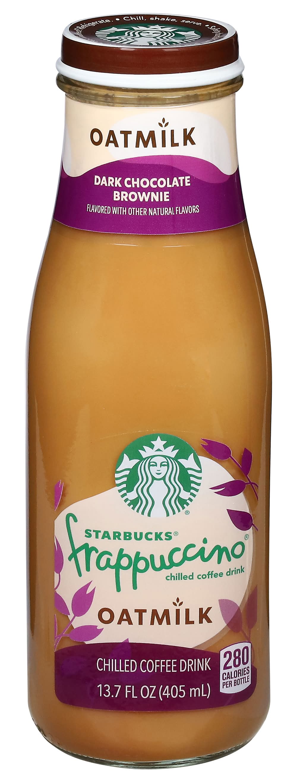 Starbucks Frappucino Oat Milk Chilled Coffee Drink, Dark Chocolate Brownie (13.7 fl oz)