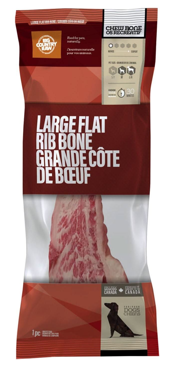 Big Country Raw Beef Flat Rib Bone Large Dog Treats, 1 ea