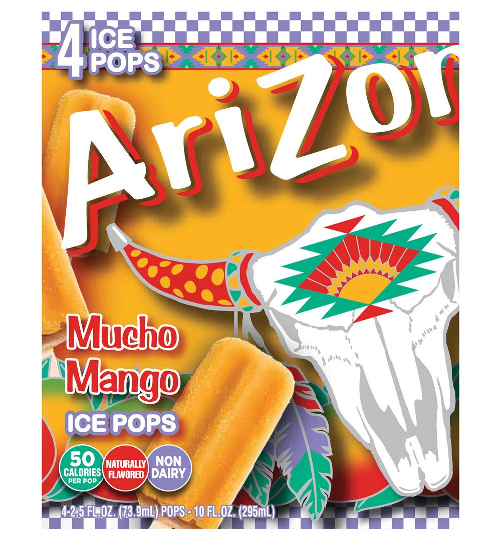 AriZona Ice Pops, Mucho Mango (2.5 fl oz, 4 ct)