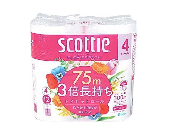 スコッティフラワー3倍長持ち(ダブル4個)【紙類】