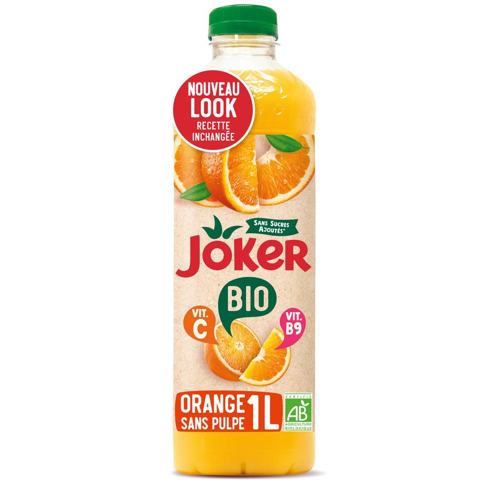 Joker - Jus d'orange sans pulpe bio (1L)