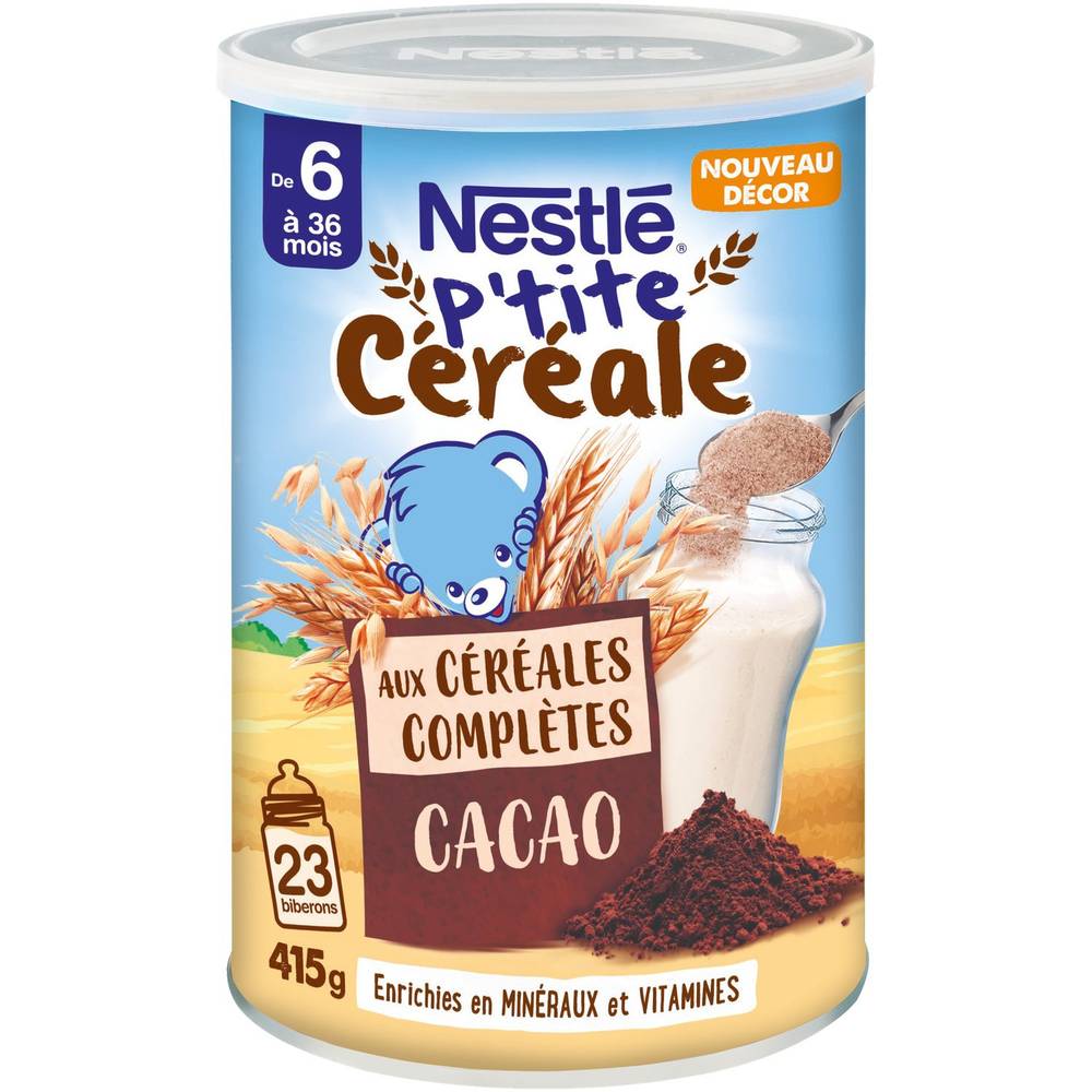 Nestlé - Lait bébé aux céréales complètes dès 6 à 36 mois (cacao)