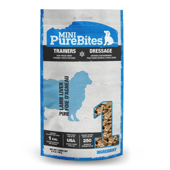 Purebites Mini Dried Dog Treats (lamb liver)
