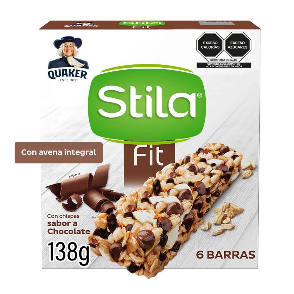 Quaker barra stila fit (6 un) (chocolate)