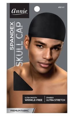 Annie Spandex Skull Cap, Black