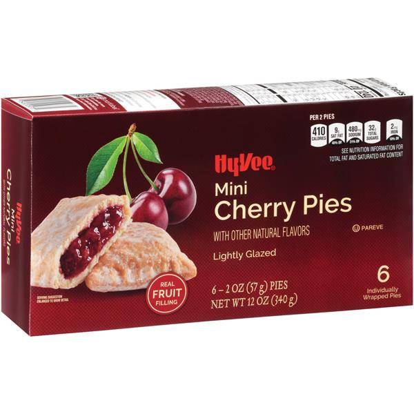Hy-Vee Lightly Glazed Mini Cherry Pies 6-2 oz