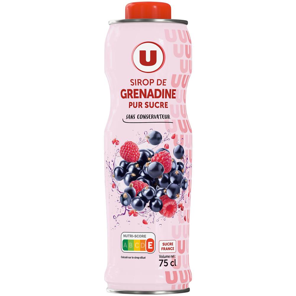 Les Produits U - U - sirop de grenadine (750 ml)