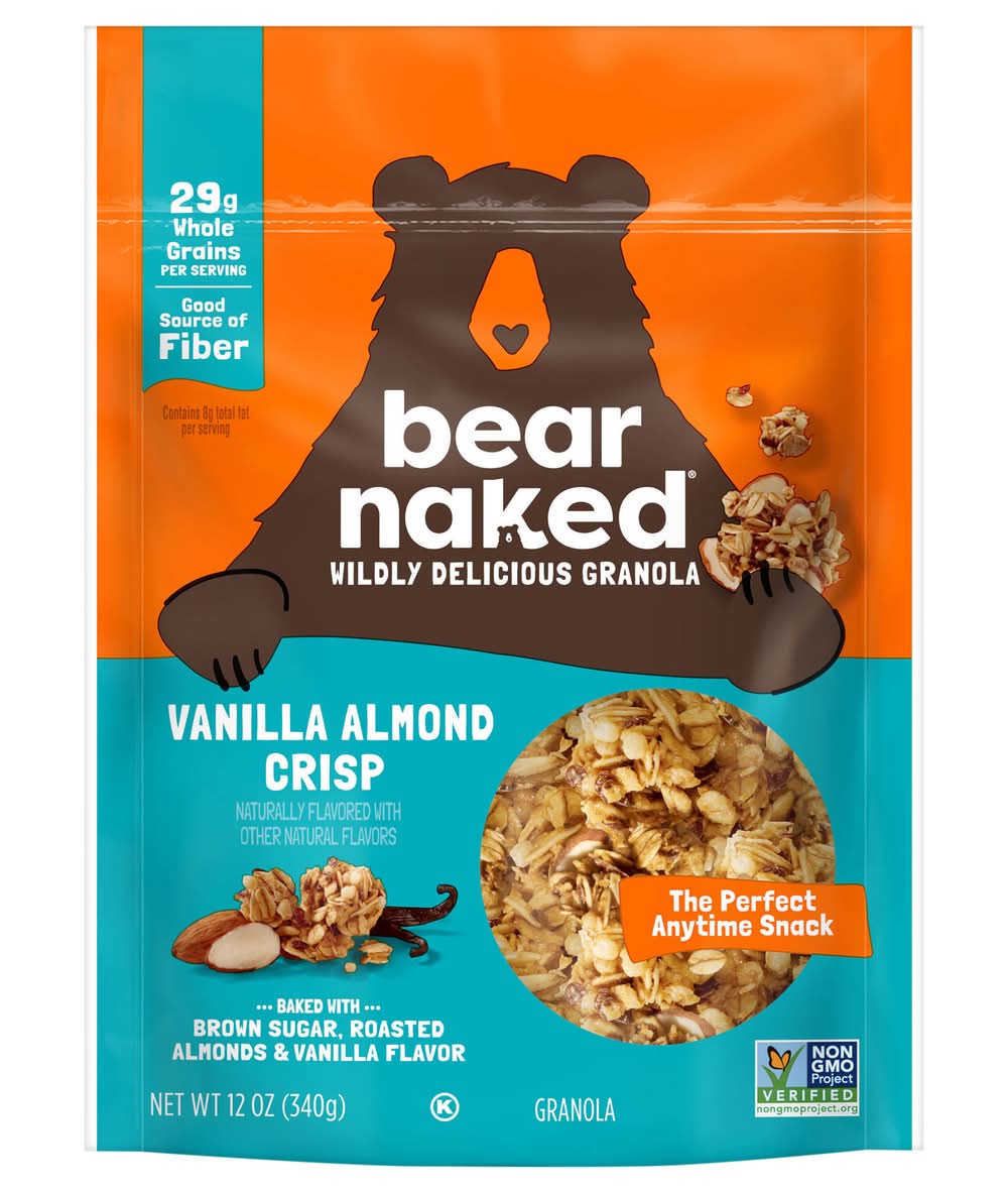 Bear Naked Whole Grain Wildly Delicious Cereal Granola, Vanilla Almond Crisps (12 oz)