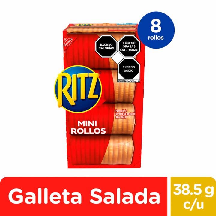 Ritz · Galletas saladas en rollos, Mini (8 un)