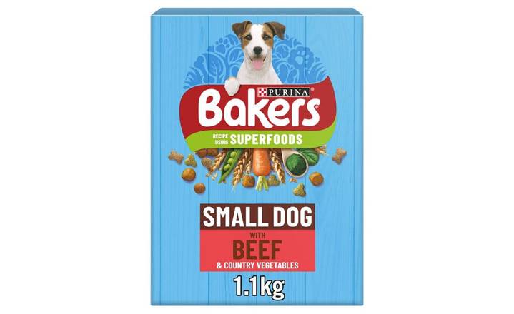 Bakers Small Dog Beef & Vegetables Dry Dog Food 1.1kg (395549)