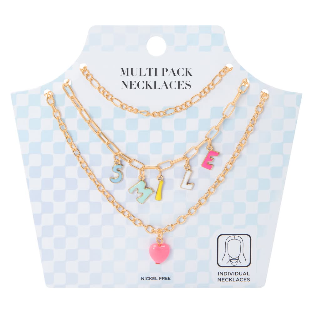 Layered Necklace Set 3-Pack Smile