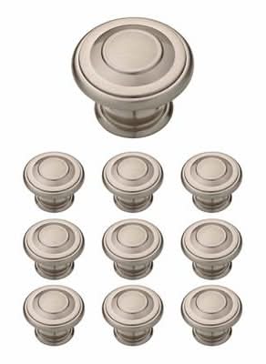 Liberty 10-Pack Harmon 1-3/8 In. (35 Mm) Classic Satin Nickel Round Cabinet Knobs