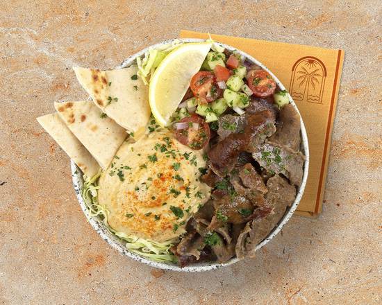 Beef and Lamb Gyro Hummus Bowl