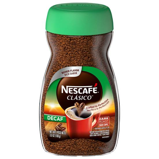Nescafé Clasico Decaf Dark Roast Instant Coffee (3.5 oz)