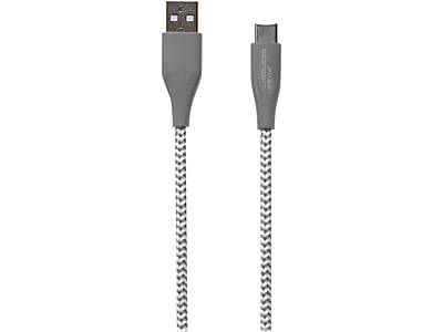 Wireless Gear Usb-C To Usb-A Braided Cable (6 feet/white-gray)