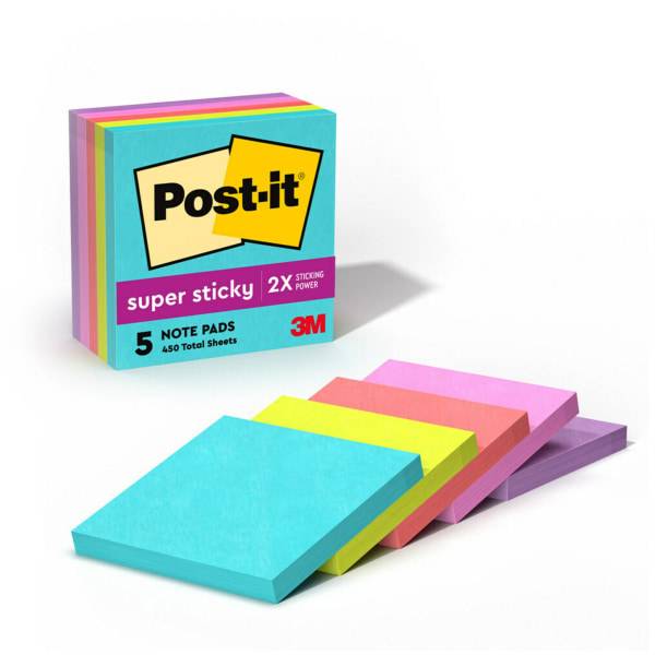 Post-It Notes Super Sticky Notes Supernova Neons Collection (5 ct)