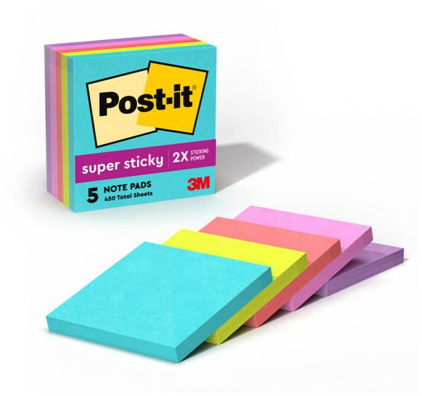 Post-It Super Sticky Notes Supernova Neons Collection (5 pack)