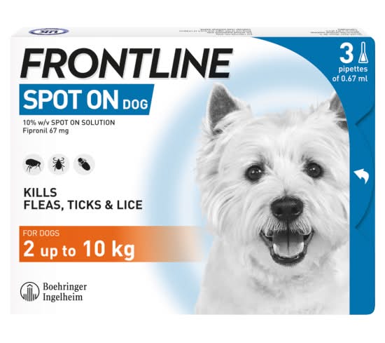 Frontline Spot on Flea & Tick Treatment For Small Dogs & Puppies (3 pack)