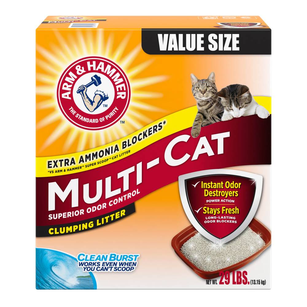 Arm & Hammer Clean Burst Odor Control Multi-Cat Clumping Litter