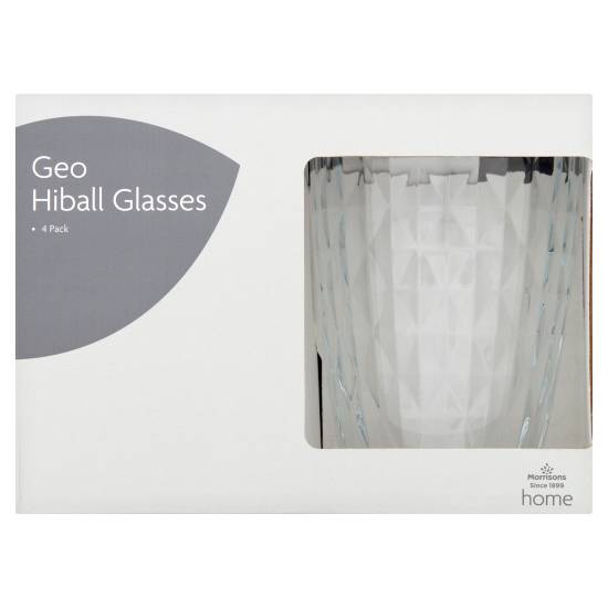 Morrisons Home Geo Hiball Glasses (4 ct)