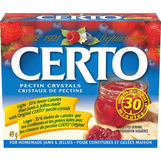 Certo Pectin Crystals, Light (49 g), Delivery Near You